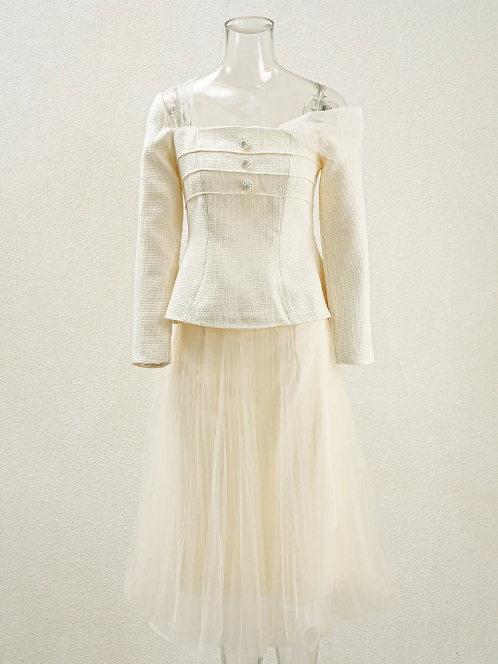 Marley Off-Shoulder Jacket & Skirt Set