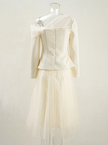Marley Off-Shoulder Jacket & Skirt Set