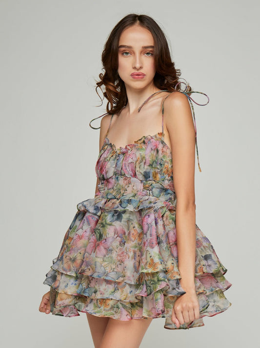 Medea Floral Tutu Mini Dress