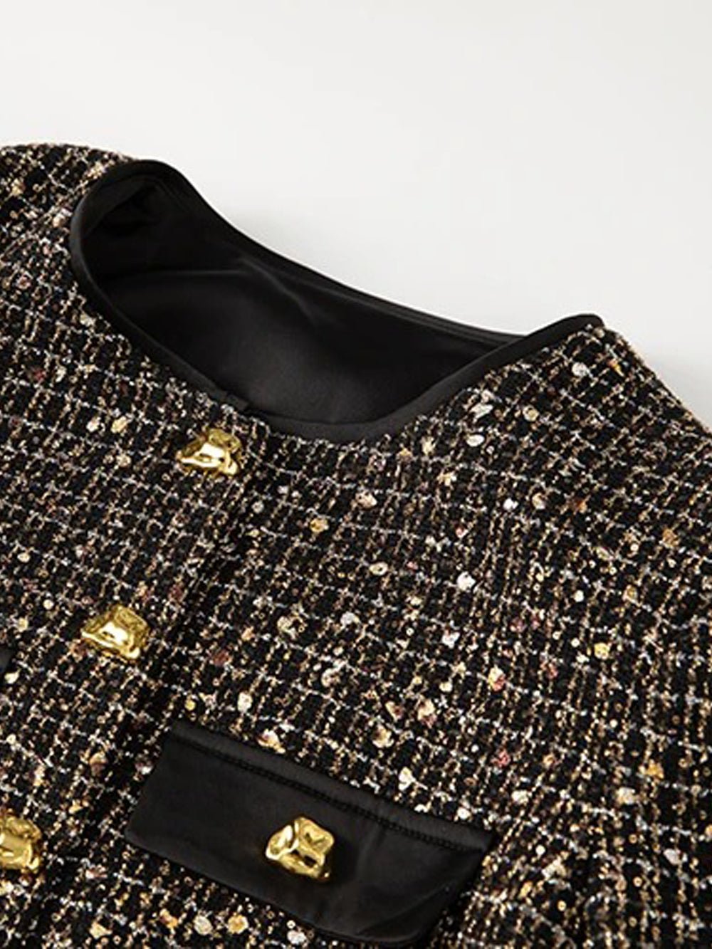 Millie Sequin Single-Breasted Top & Skirt Set