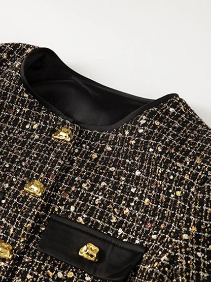 Millie Sequin Single-Breasted Top & Skirt Set