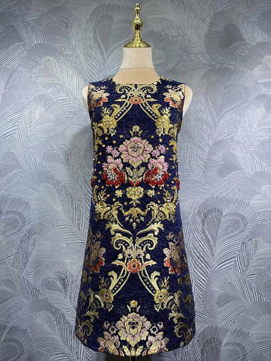 Mirella Baroque Velvet Mini Dress | Cora Bellune - image 1