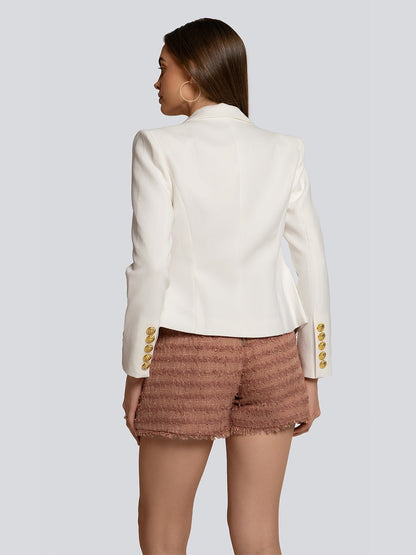 Mona Button Detail Tailored Blazer