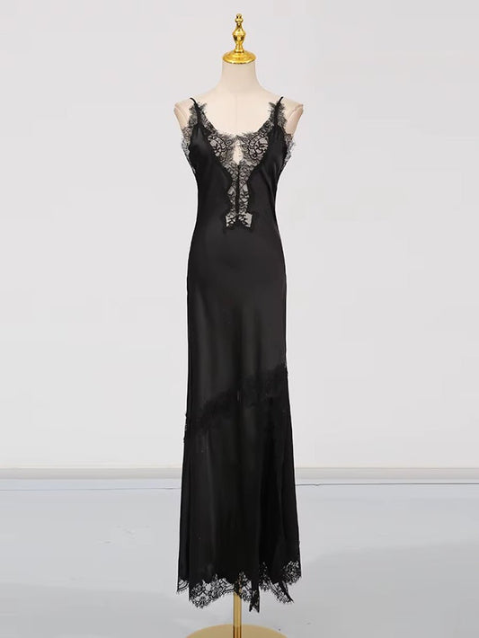 Nadia Lace Trim Slip Maxi Dress