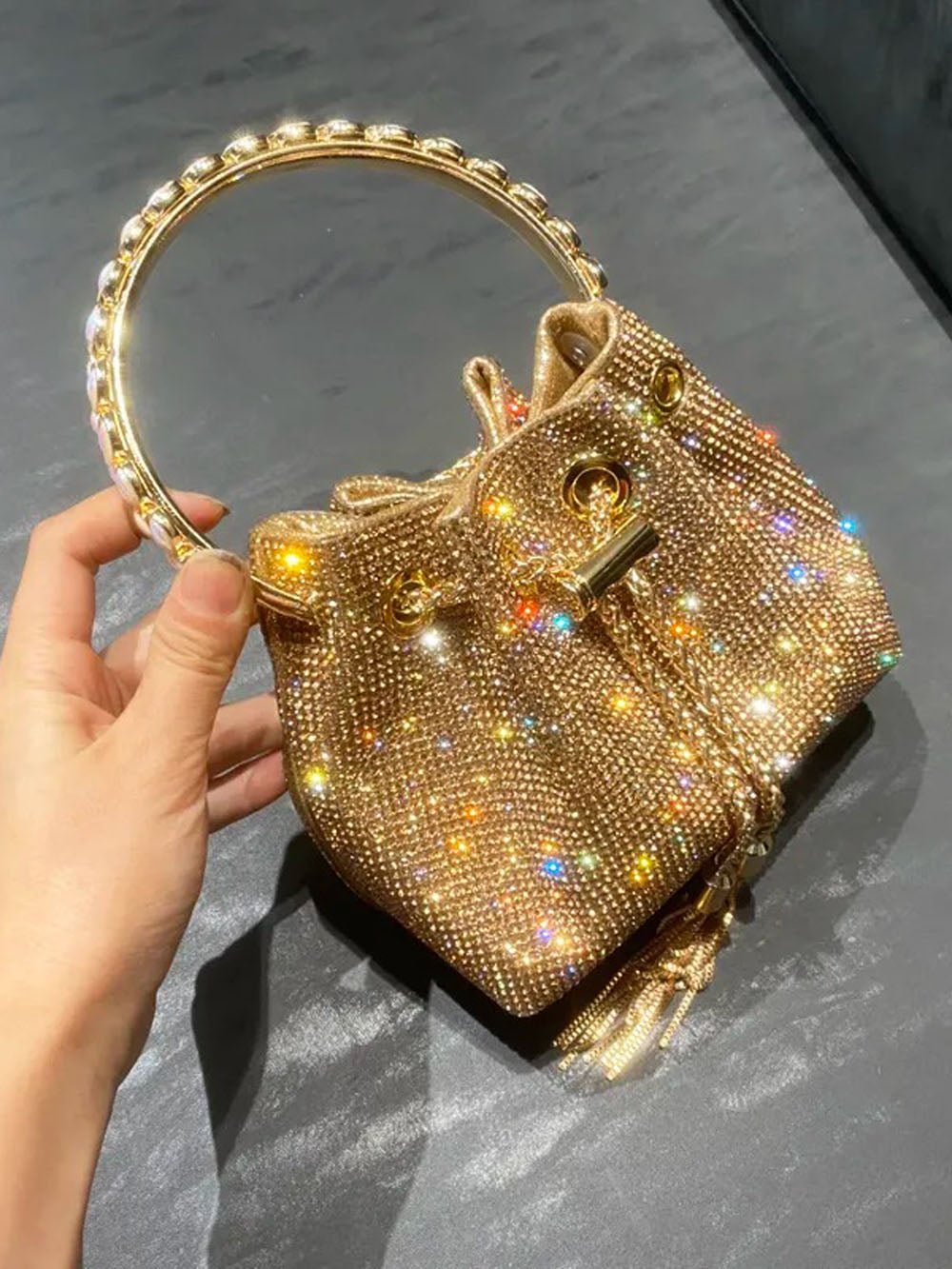 Nevaeh Rhinestone Shoulder Bag