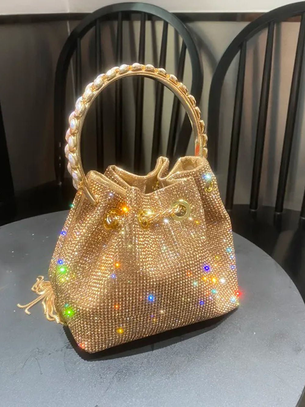 Nevaeh Rhinestone Shoulder Bag