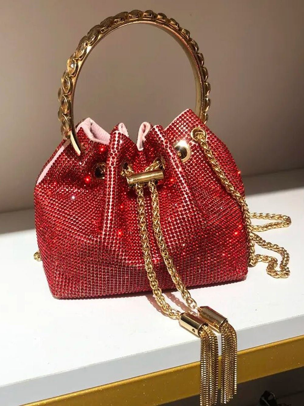 Nevaeh Rhinestone Shoulder Bag
