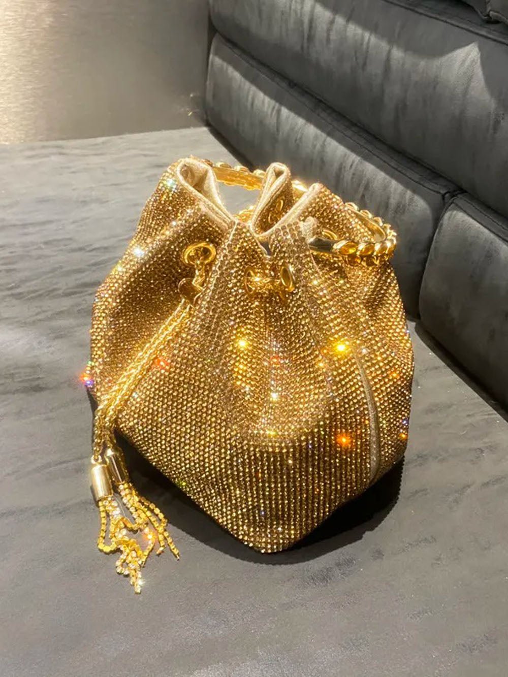 Nevaeh Rhinestone Shoulder Bag