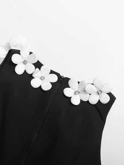 Noelle Floral Appliqué Mini Dress