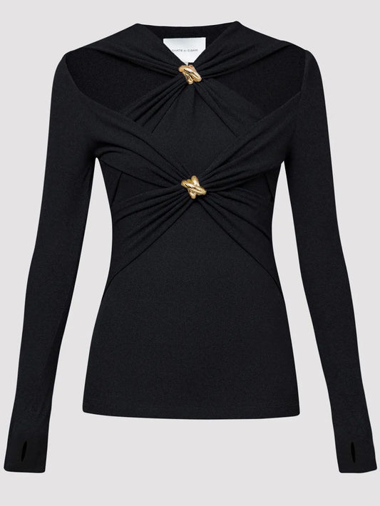 Nyla Knitted Hollow Out Shirt