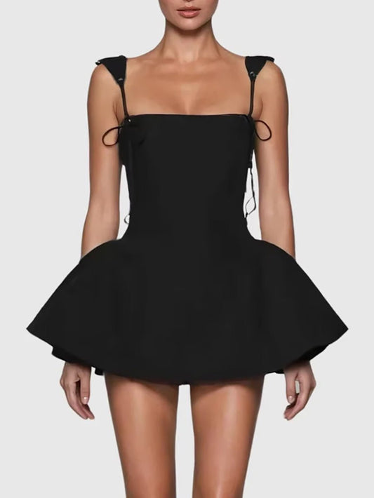 Odette Lace Up Mini Dress | Cora Bellune - image 1