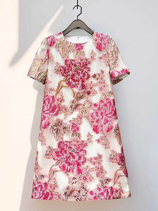 Paloma Embroidered Floral Mini Dress | Cora Bellune - image 1