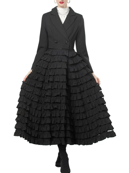 Parker Belted Ruffled Coat