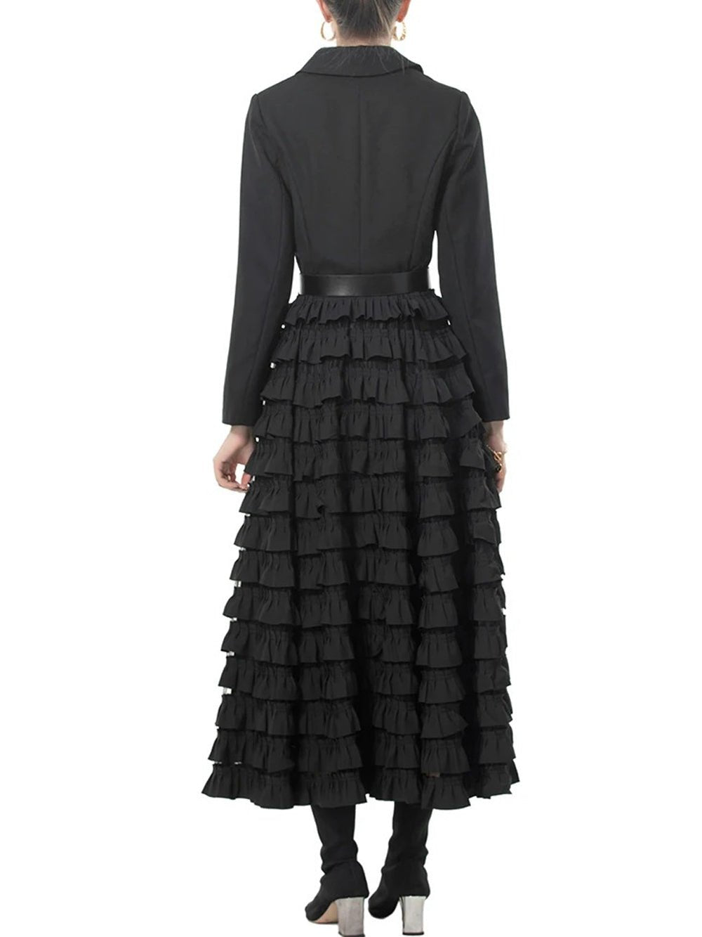 Parker Belted Ruffled Coat