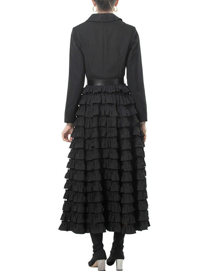Parker Belted Ruffled Coat