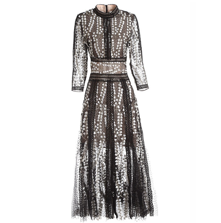 Victoria Flower Embroidery Dress
