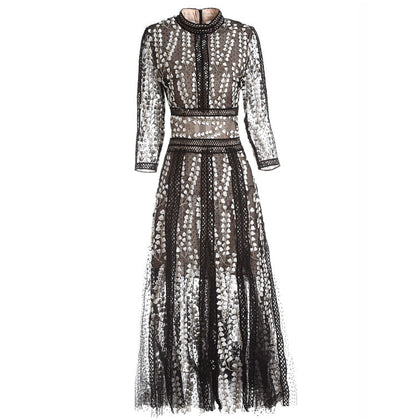 Victoria Flower Embroidery Dress