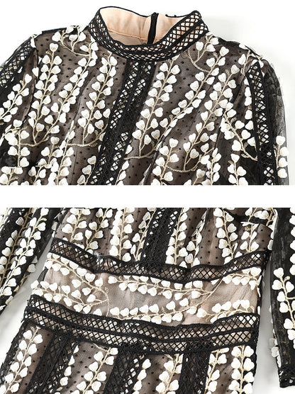 Victoria Flower Embroidery Dress