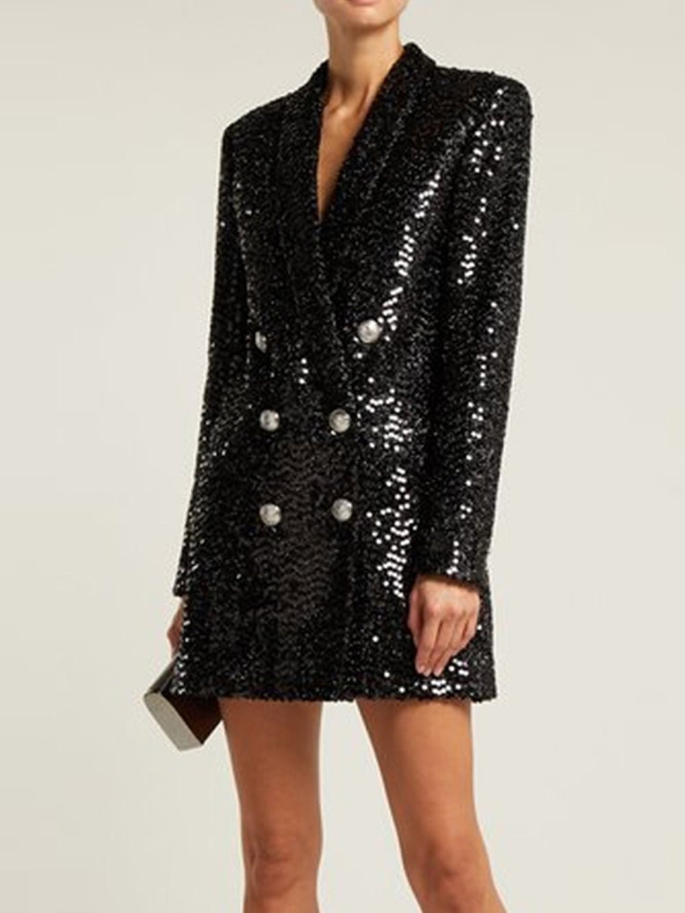 Reagan Black Sequin Blazer