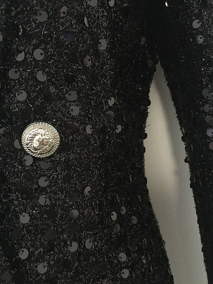 Reagan Black Sequin Blazer