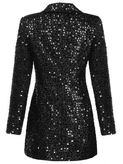 Reagan Black Sequin Blazer