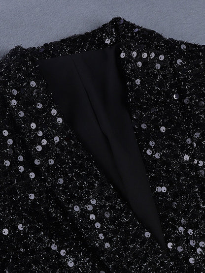 Reagan Black Sequin Blazer