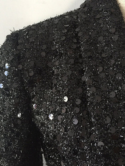 Reagan Black Sequin Blazer