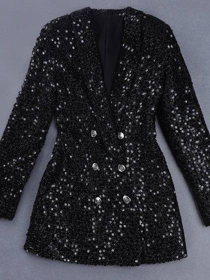 Reagan Black Sequin Blazer