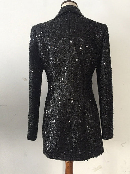 Reagan Black Sequin Blazer