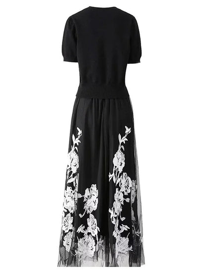 Rebecca Embroidery Skirt & Top Set