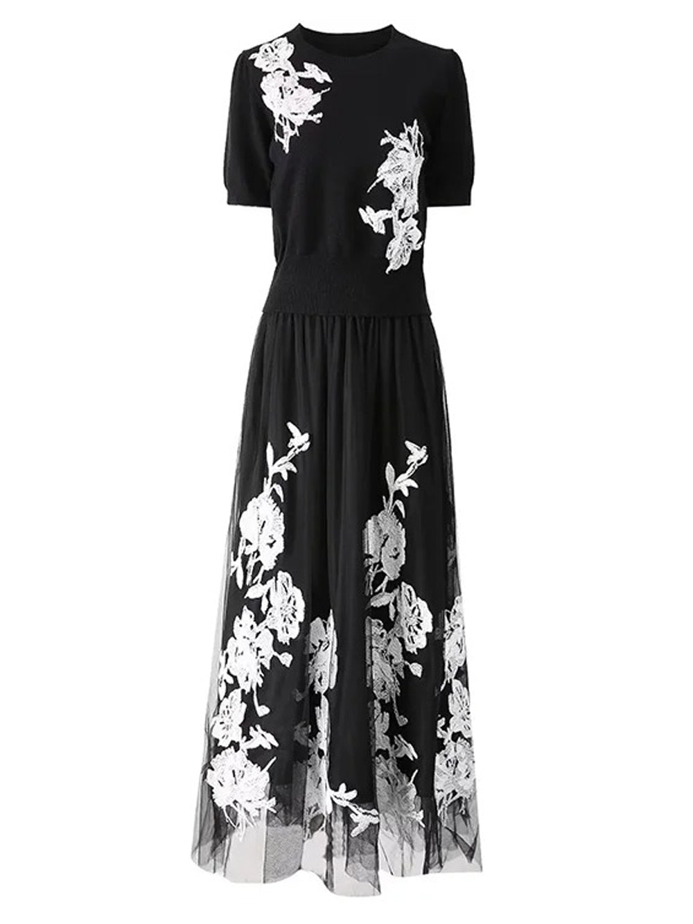 Rebecca Embroidery Skirt & Top Set