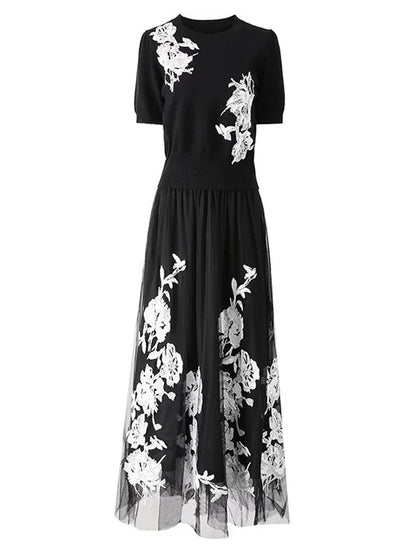 Rebecca Embroidery Skirt & Top Set