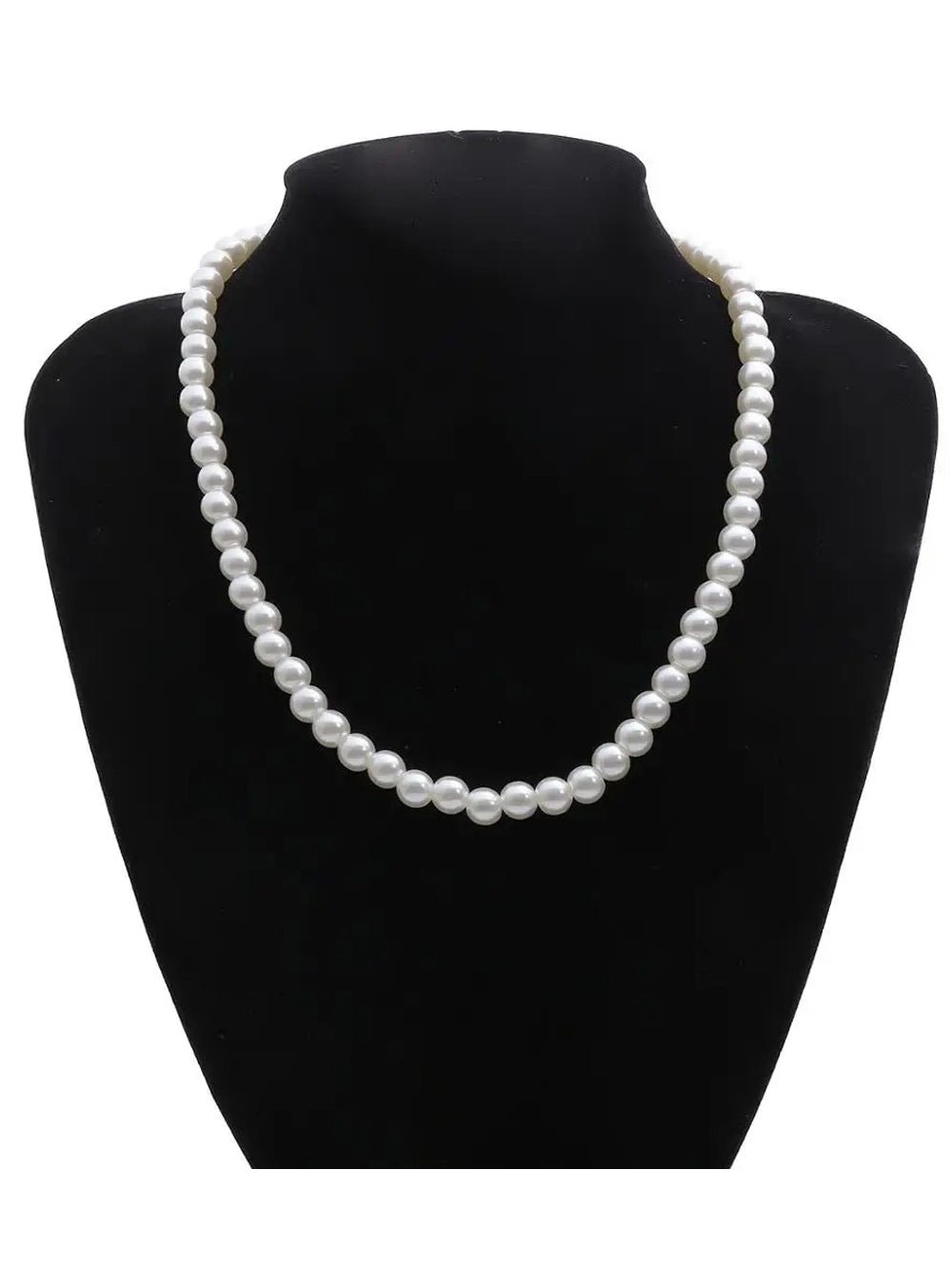Reishi Imitation Pearl Choker Necklace