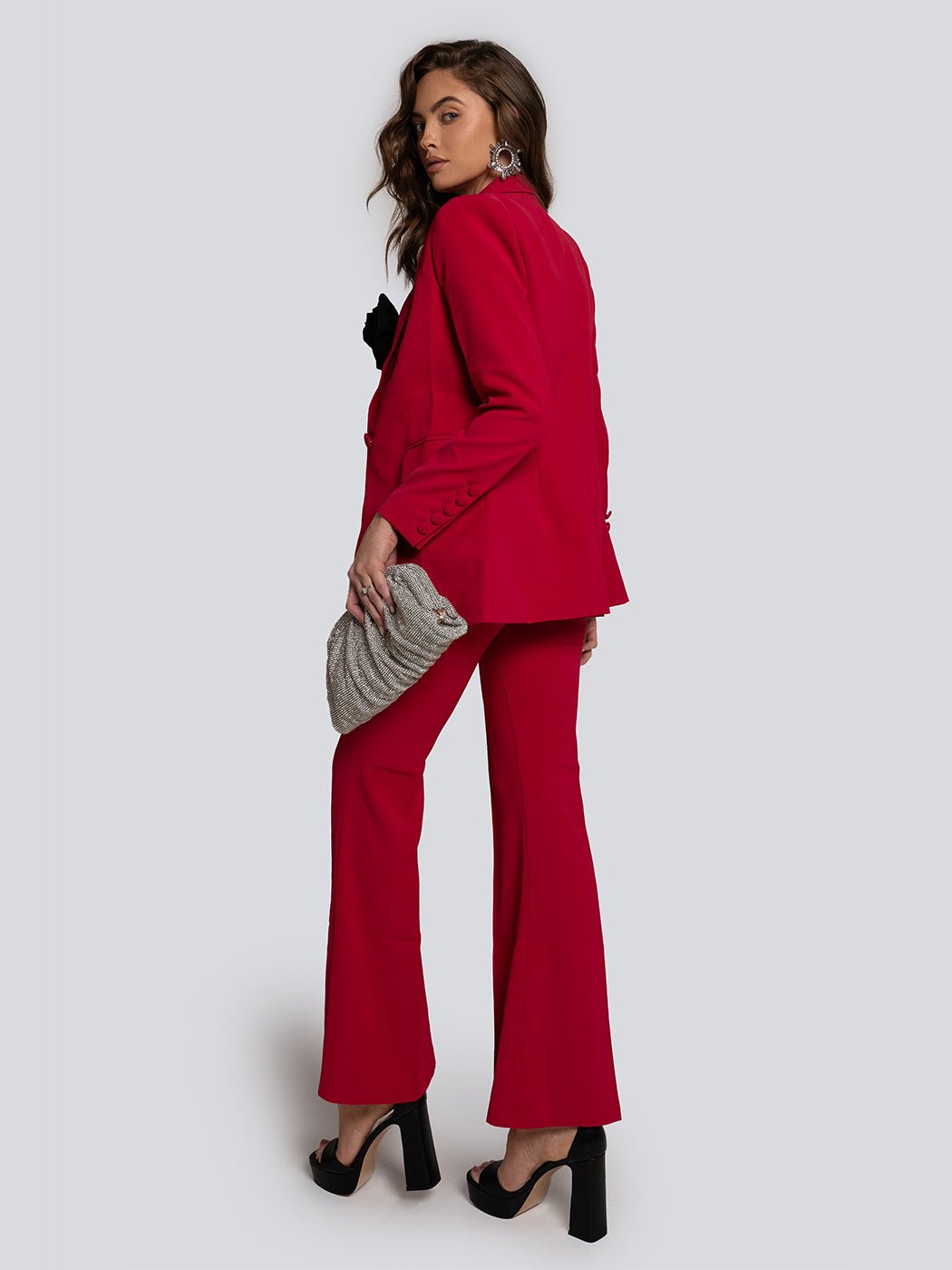 Renee Structured Blazer & Flared Pants Set