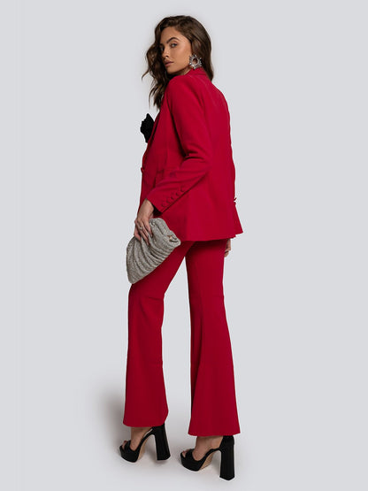 Renee Structured Blazer & Flared Pants Set