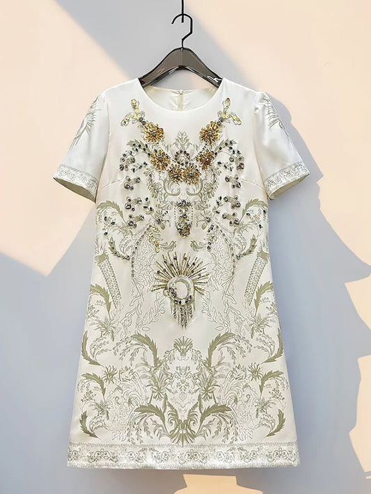 Rosalie Baroque Embellished Mini Dress | Cora Bellune - image 1