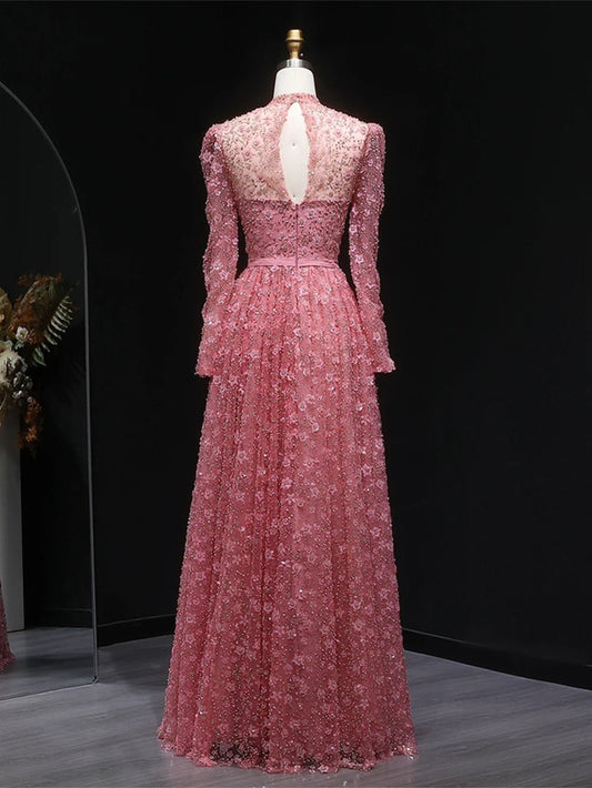 Rosalie Beaded Floral Evening Gown