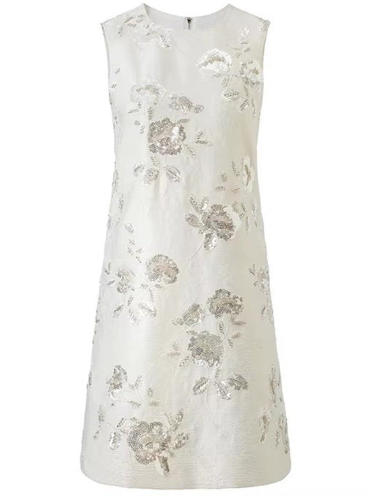 Rosalie Crystal Floral Mini Dress | Cora Bellune - image 1