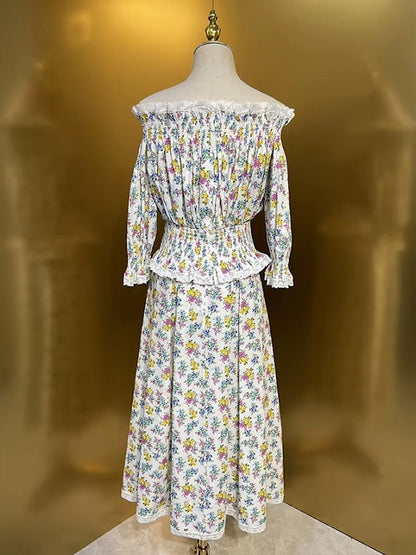 Rosalie Floral Smocked Skirt Set