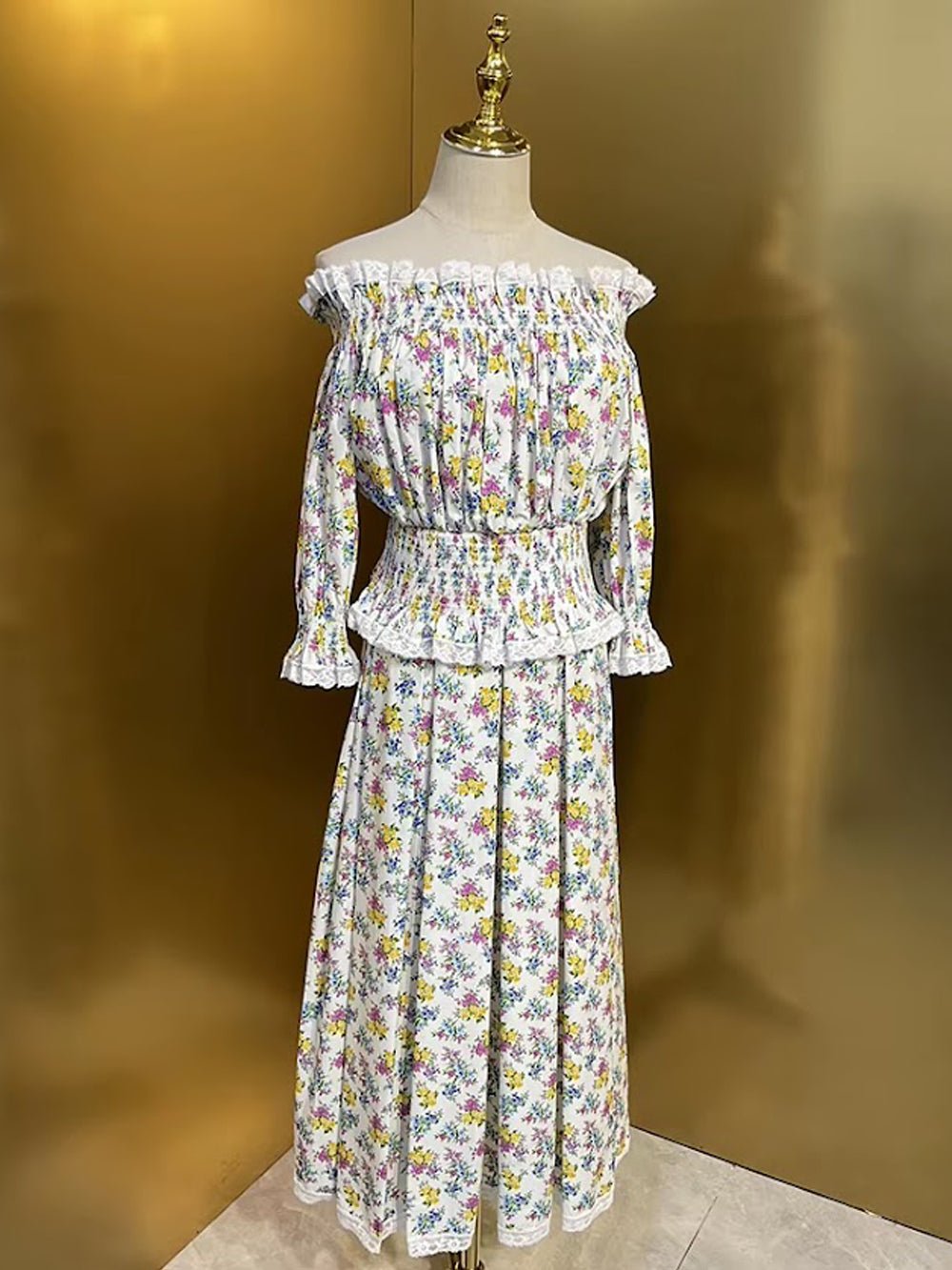 Rosalie Floral Smocked Skirt Set