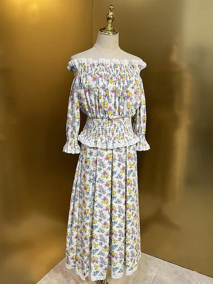 Rosalie Floral Smocked Skirt Set