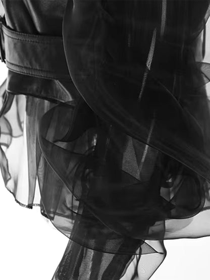 Roxanne Sheer Sleeve Moto Jacket