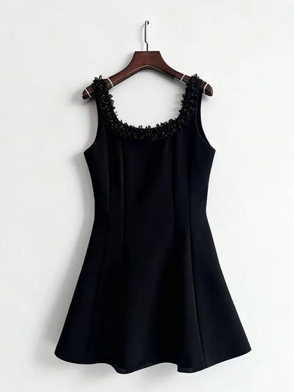 Ruby Ruffled Square Neck Mini Dress