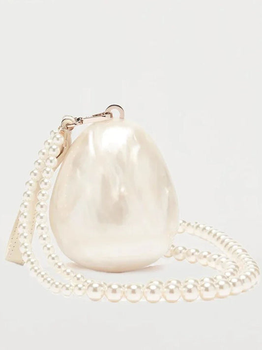 Santa Egg Pearl Clutch Bag