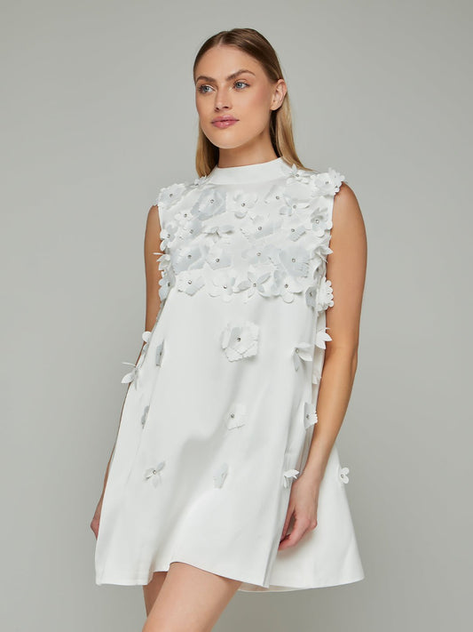 Saskia Floral Patchwork Doll Mini Dress