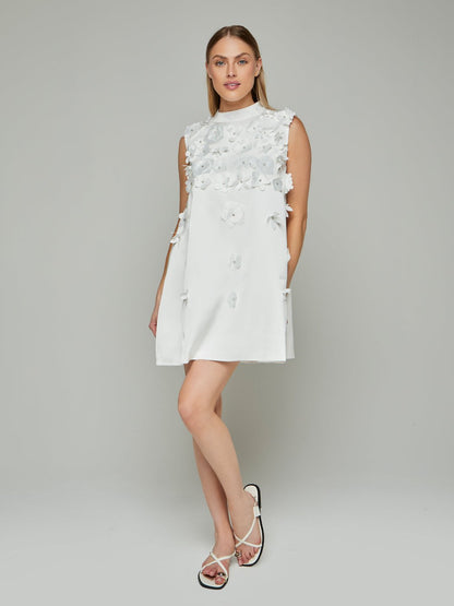 Saskia Floral Patchwork Doll Mini Dress