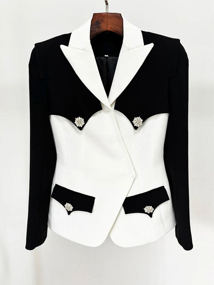 Saylor Diamond Block Blazer