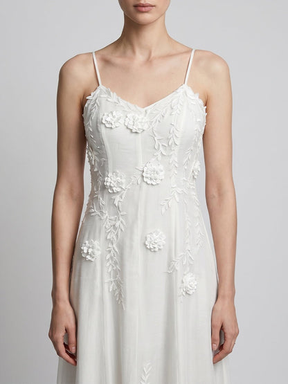 Seraphina Floral Appliqué Maxi Dress