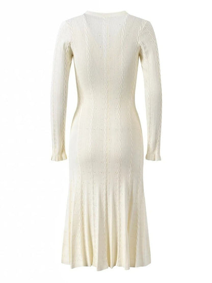 Serenity Buttoned Pleated Midi Dress