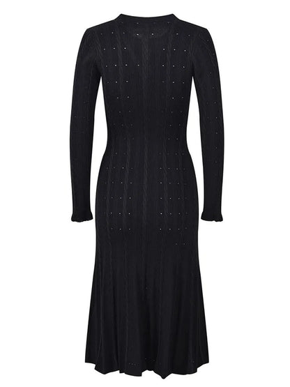 Serenity Buttoned Pleated Midi Dress